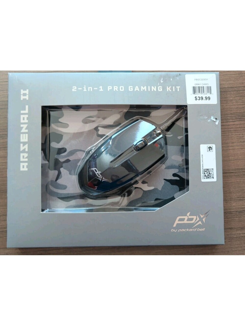 Arsenal II 2 in 1 Pro Gaming Kit Corded Mouse and Mousepad Packard Bell